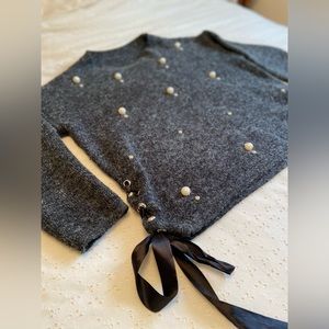 Pearl Beaded Chunky Sweater